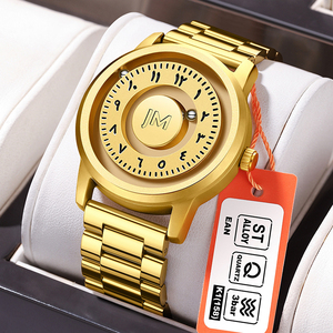 <span class=keywords><strong>JM</strong></span> นาฬิกาแฟชั่นผู้ชายใหม่ขายดีสีดำแม่เหล็กแนวคิดการลอยนาฬิกาควอตซ์เหล็กลูกเหล็กนาฬิกาคลาสสิกเรียบง่ายกันน้ำสายเหล็ก - Product Image 3