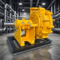 Pompe à boue haute pression à haute pression d'aspiration avec ensemble d'impeller à revêtement résistant à l'usure et pièce humide interchangeable pour le lavage du charbon et FGD