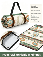 Tapis de pique-nique extra-large pour l'extérieur, imperméable et résistant à l'humidité, avec support en Oxford, coussin pliable pour le camping, activité de plein air