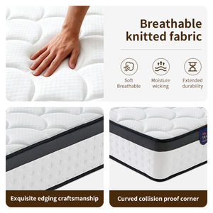 Single Full Size Spring <b>Mattress</b> Roll Box Cotton Breathable Knitted <b>Fabric</b> Soft Comfortable Foam High-Toughness Durable - Product Image 2