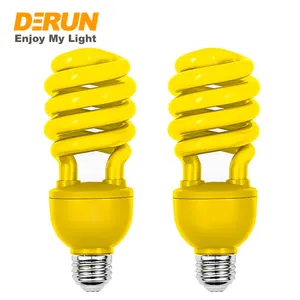 Alto brilho E26 E27 B22 3U Straight Tube Bug Mosquito Repelente Lâmpada amarela Lâmpada economizadora de energia, CFL-YELLOW