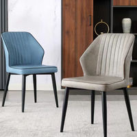 Chaises de salle à manger rembourrées en tissu velours, style nordique moderne, pour hôtel, cuisine et restaurant, vente en gros à prix abordable