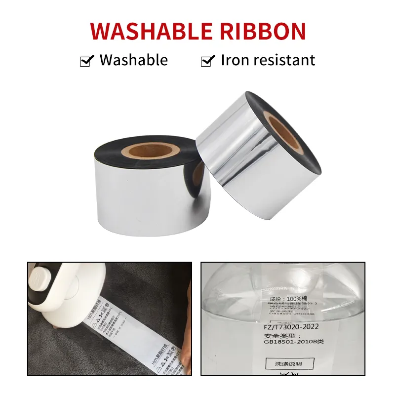 Factory direct sales hot selling thermosensitive color carbon tape printer silver transfer printing wax resin carbon tape