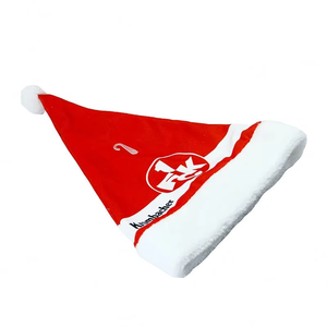 قبعة سانتا الملونة قبعة عيد الميلاد قبعة عيد الميلاد الحمراء الجملة قبعة البوليستر نوعية جيدة منخفضة موك شعار مخصص/لون قبعة طبقة واحدة - Product Image 6