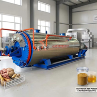 Machine de rendu ISO9001 conforme CMJ-1 1.0 T/lot avec contrôle des odeurs par pression négative hermétique pour usine d'aliments pour animaux de compagnie