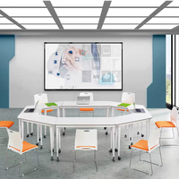 GUANGWEI Table d'étude en MDF durable, design moderne, pour étudiant, salle de classe et bureau
