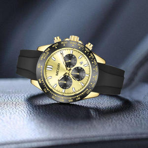 Reloj de Cuarzo Megir 8104G 8104 con Correa de Silicona, Tres Esferas, Reloj de Pulsera Cronógrafo Luminoso a Prueba de Agua con Fecha Automática - Product Image 3