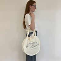 Bolso Tote de Lona Resistente para Mujer, Ecológico, con Certificación CE/ISO, de Gran Venta, Duradero, Mediano, para Compras Diarias, con Cinta Decorativa