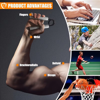 Agarraderas de Metal para Gimnasio, Resistentes, Antideslizantes, de Espuma Suave, para Entrenamiento de Manos, Antebrazos y Dedos