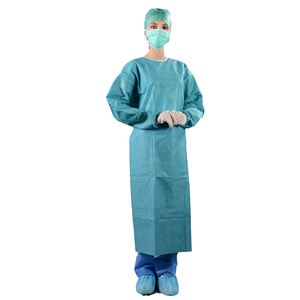 Bata Quirúrgica Verde TOPMED, Certificación MDR CE, Esterilizada con Óxido <span class=keywords><strong>de</strong></span> Etileno, SMS Reforzado, SMMS, Venta al por Mayor, OEM - Product Image 1