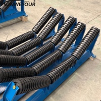 Rouleau d'impact en acier enduit de poudre conforme à la norme CEMA pour convoyeur d'usine électrique