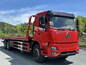 Dongfeng 6*4 Euro 6 Manual 9-speed kursi baris tunggal penggerak tangan kiri truk derek datar untuk penyelamatan Jalan - Product Image 3