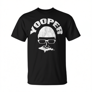 Yooper T-Shirt Michigan Upper Peninsula UP Design Noir Unisexe Taille adulte - Product Image 2
