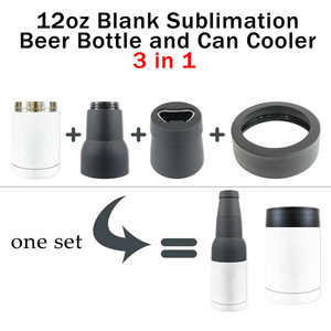 Refroidisseur de canettes de bière isotherme en acier inoxydable à double paroi de 12 oz, ouvre-bouteille métallique, style minimaliste, couleur personnalisable - Product Image 4