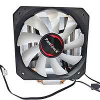 Ventilador de CPU con 4 Tubos de Calor de Cobre, 4 Pines, 12V, con Rodamientos de Bolas y Control Inteligente de Temperatura, Compatible con Intel LGA Gaming