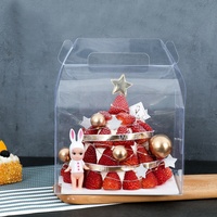 Boîte à gâteau en plastique transparent sur mesure en gros de 6 pouces pour gâteau