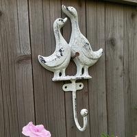 Crochets en fonte de fer forgé en forme de canard, créatifs et mignons, porte-manteaux robustes et durables pour maisons, jardins, hôtels, patios