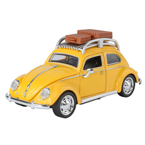 Diecast Car Model 1:32 VINTAGE Old Beetle con sonido y luz Pullback Ornament Decorar Collect Metal Car Model Toy - Product Image 1