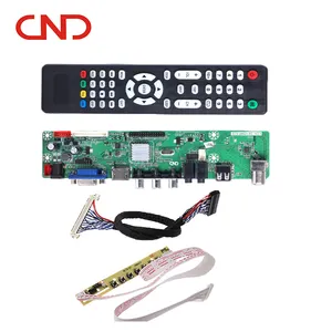 Dtv3663 sinal digital dvbc dvb-t/t2, universal lcd controlador de tv placa de reposição