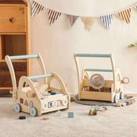 Offre Spéciale CE CPC certifié jouets en bois pour enfants centre d'activité multifonctionnel unisexe enfant en bas âge pousser marcheur apprentissage marche bébé