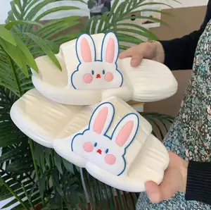 Factory Price Cartoon Rabbit One Piece Slippers Thick Sole Women Sandals Slippers