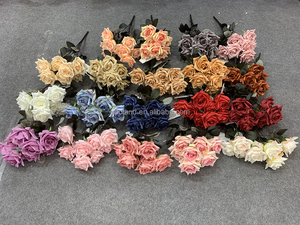 Un gros Faux bouquet de fleurs maison mariage pièce maîtresse décor faux bouquet de fleurs en soie de fleurs artificielles pour fleuriste fournitures - Product Image 2