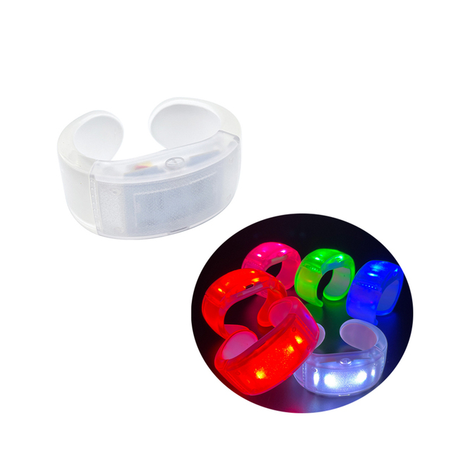 USB Rechargeable Light up Multi-color Wristband Halloween Thanksgiving DMX Glow Remote Controlled Sound Activated LED Bracelet