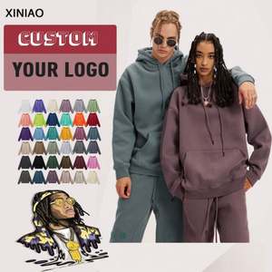 Pull à capuche personnalisé 100% coton pour hommes Design patchwork surdimensionné avec col à capuche pour l'hiver - Product Image 1