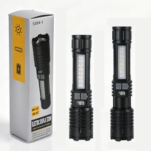 <span class=keywords><strong>Lampe</strong></span> torche <span class=keywords><strong>LED</strong></span> rechargeable portable, <span class=keywords><strong>puissante</strong></span>, tactique, zoomable, avec lumière de travail COB pour le camping - Product Image 1
