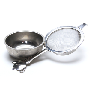 Filtro per Caffè in Acciaio Inox a Maglia Fine, Infusore per Tè a Forma di Teiera <span class=keywords><strong>con</strong></span> Manico, Regalo Speciale <span class=keywords><strong>con</strong></span> Vassoio Raccogligocce - Product Image 4
