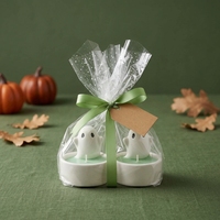 Porte-bougie fantôme en céramique blanche, style nordique, pour Halloween, bougeoir, récipient d'aromathérapie, décoration d'intérieur, cadeau pour fête, vente en gros OEM