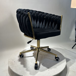 Taburete de Bar Giratorio Ajustable de Terciopelo Moderno y Contemporáneo con Base Cromada y Acabado Dorado para Cocina, Comedor, Restaurante, Hogar y Oficina - Product Image 5