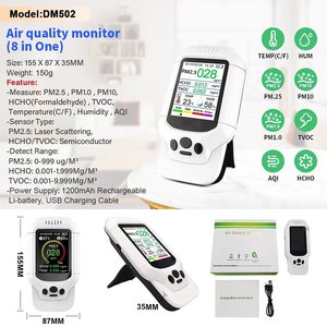 เครื่องวิเคราะห์อากาศ PM2.5 แบบพกพา เครื่องเก็บตัวอย่าง PM10 ใช้พลังงาน USB แบตเตอรี่แบบชาร์จได้ 1500mAh สำหรับใช้งานกลางแจ้ง ในบ้าน คุณภาพอากาศภายในอาคาร ได้รับการรับรองมาตรฐาน RoHS - Product Image 6