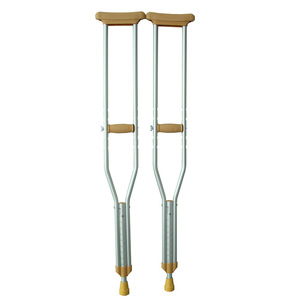 Underarm <b>Crutches</b> Aluminum Alloy Adjustable Anti Slip For Elderly And Young Rehabilitation <b>Walking</b> Aid - Product Image 1