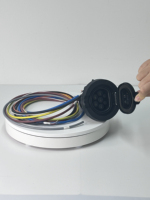 Conector de Carga para Vehículos Eléctricos Tipo 2, 32A, Trifásico, Hembra, Entrada IEC 62196-2, para Wallbox y Estaciones de Carga