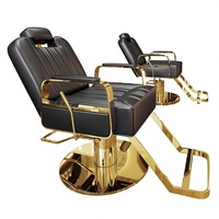 Fauteuil de Barbier Inclinable Haut de Gamme pour Salon de Coiffure – Pivotant, Réglable en Hauteur, Idéal pour Permanente, Coloration et Coupe – Design Minimaliste en Métal