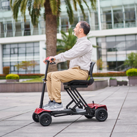 Scooter de Movilidad Eléctrico Plegable Automático de 4 Ruedas, Scooter de Movilidad Eléctrico de Viaje para Adultos