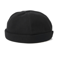 Street Trending New Model Custom Pure Color Cotton Docker Brimless Cap Sombreros para hombres