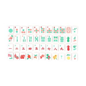 Mahjong américain de luxe personnalisé avec design imprimé, 160 tuiles acryliques, 4 couches, pour adultes, jeu de société cadeau - Product Image 1