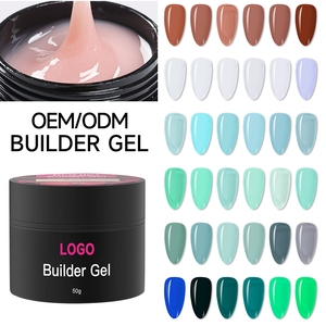 เจลต่อเล็บแบบแข็ง 50 กรัม รับทำโลโก้ OEM สีผสมสำหรับมืออาชีพ เจลยูวีสำหรับต่อเล็บและทาเล็บสำหรับร้านเสริมสวย - Product Image 1