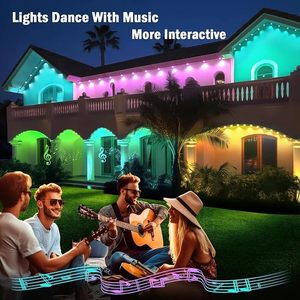 Pixel <b>LED</b> Strip Lights RGB Christmas Outdoor Christmas Decoration IP68 Permanent Facia Eave Holiday Lights - Product Image 3