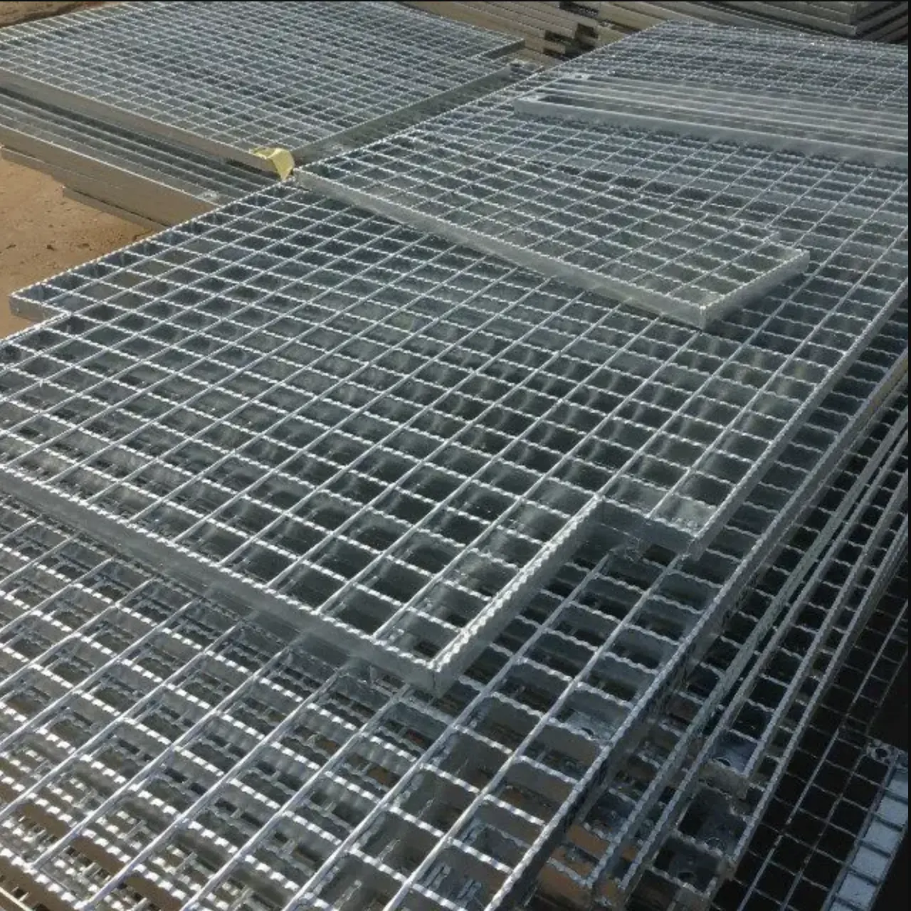 Galvanized steel grating platform, metal flooring walkway, hdg bar mesh grates