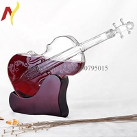 Bouteilles de vin fantaisie en verre en forme de violon/guitare, bouteille de liqueur en verre, bouteille de vin