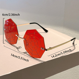 Nuova novità Spider <span class=keywords><strong>Web</strong></span> Frameless <span class=keywords><strong>occhiali</strong></span> da <span class=keywords><strong>sole</strong></span> UV400 protezione divertenti <span class=keywords><strong>occhiali</strong></span> da sera per spettacoli teatrali eventi in Costume - Product Image 1