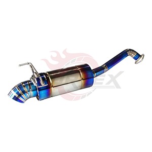 ท่อไอเสีย Vortex JDM Sport Sound สีฟ้าไทเทเนียม สำหรับ Honda Fit Jazz GK5 1.5L ระบบ Axle Back - Product Image 2