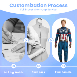 Usine certifiée FAMA, costume de capitaine personnalisé, tenue de super-héros pour <span class=keywords><strong>adulte</strong></span>, certifié BSCI FCCA, OEM ODM - Product Image 3