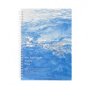 Cuaderno de Tareas para Estudiantes Blue Tide B5 con Espiral y Líneas Horizontales - Creativo, Hermoso y Fresco - Product Image 6