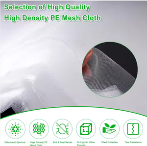 Nhà Sản Xuất Của Nhà Kính Cây Ăn Quả Chống Chim Bìa Côn Trùng Bằng Chứng Dây Kéo Dây Kéo <span class=keywords><strong>Net</strong></span> Cho Vườn Cross-Biên Giới Cung Cấp Nhựa - Product Image 3