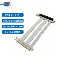 Kabel Riser GPU PCIe 5.0 Kustom OEM Anti-Interferensi/EMI PCB 6-Lapisan Kabel Ekstensi Aman Berbandwidth Tinggi untuk Komputer Industri