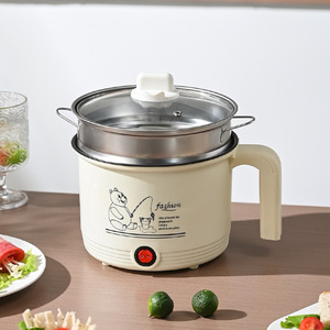 Mini-mijoteuse électrique coréenne à faible consommation, capacité 1-2L, pour nouilles instantanées/pâtes, corps en plastique, commande par bouton-poussoir - Product Image 4